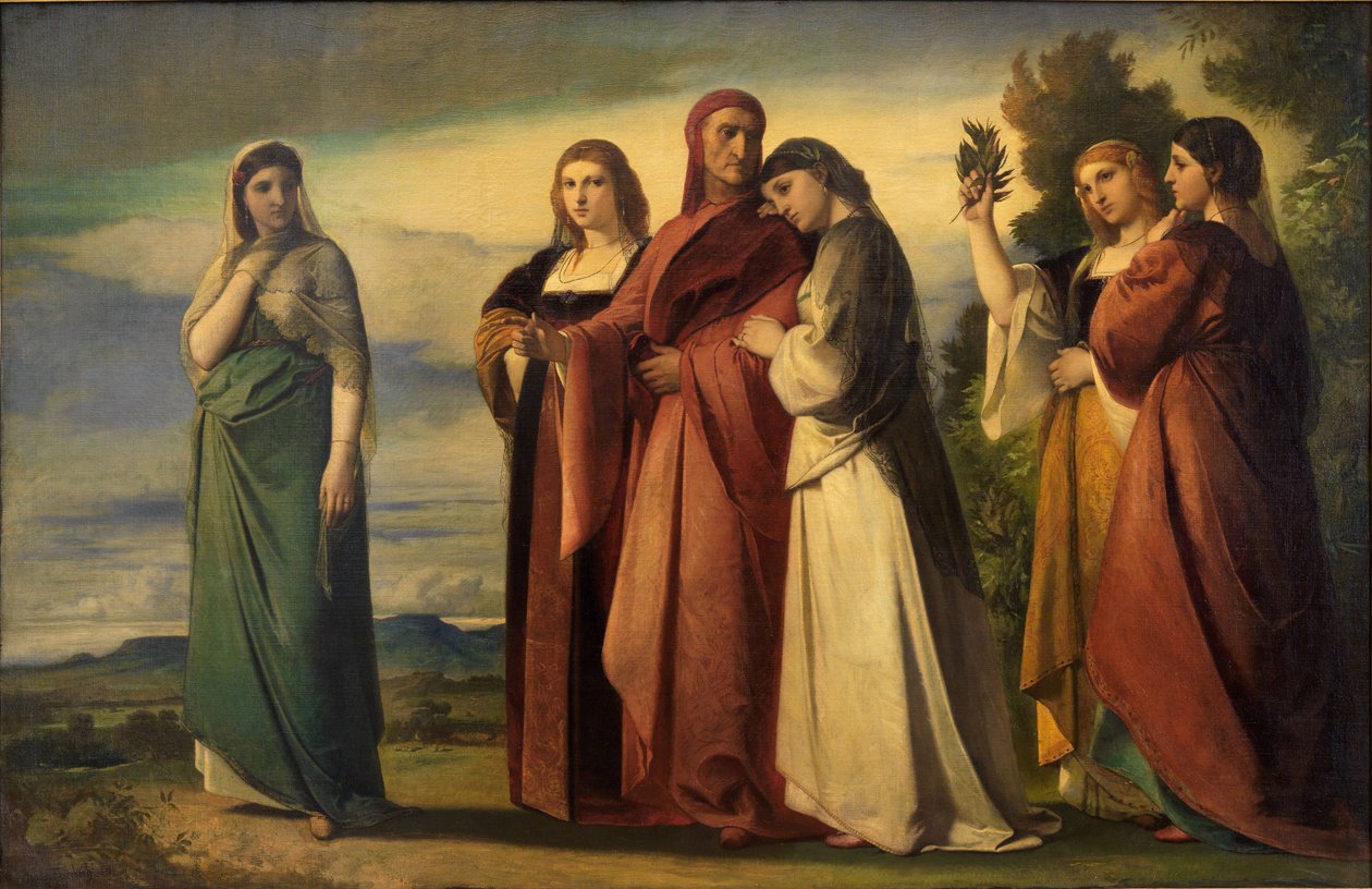 Dante a vznešené ženy z Ravenny od Anselm Feuerbach