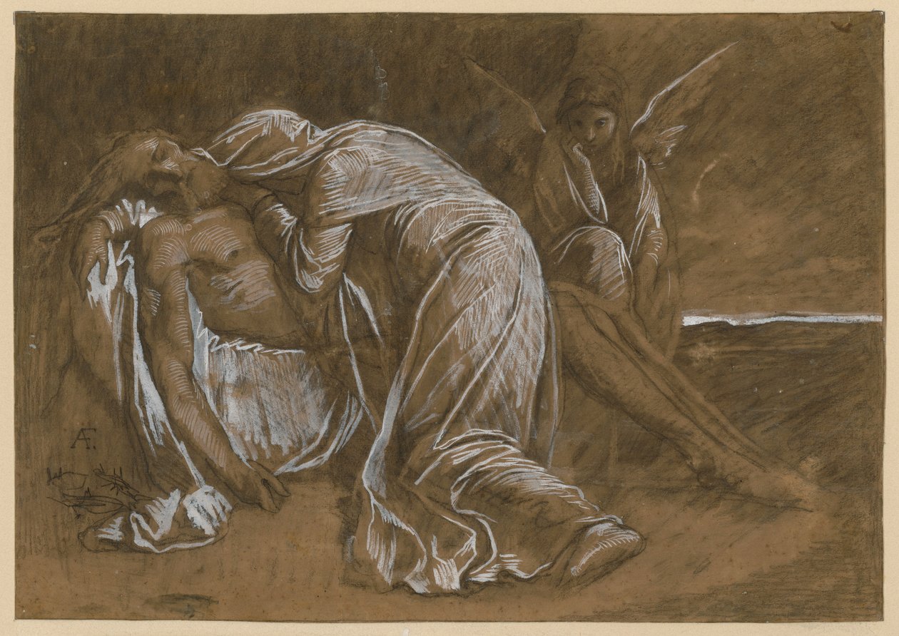 Truchlící ženy. Návrh Piety od Anselm Feuerbach
