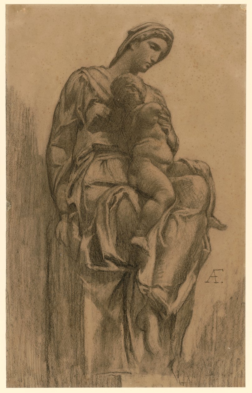 Madona s dítětem (podle Michelangela) od Anselm Feuerbach