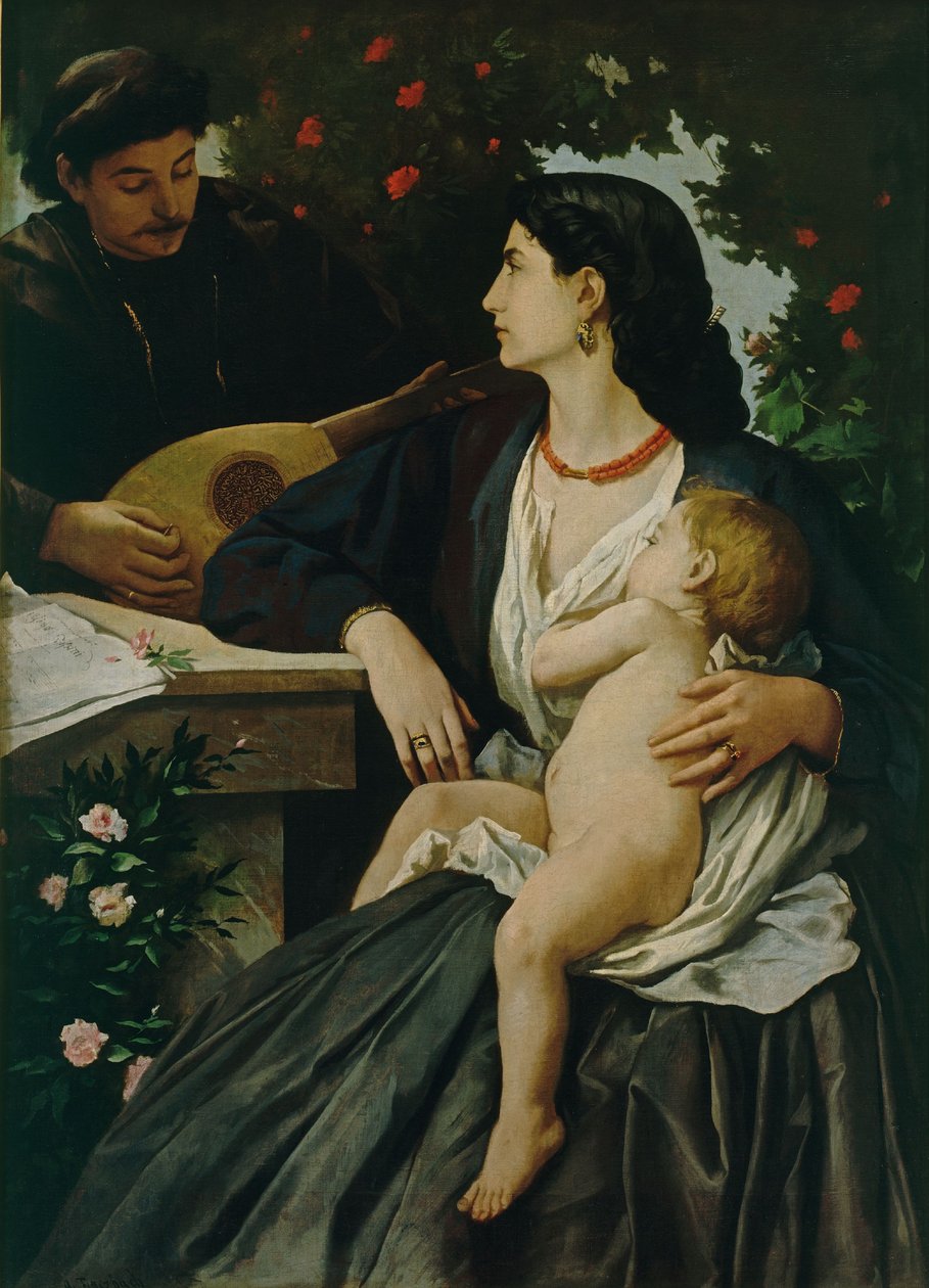 Hráč na mandolínu od Anselm Feuerbach