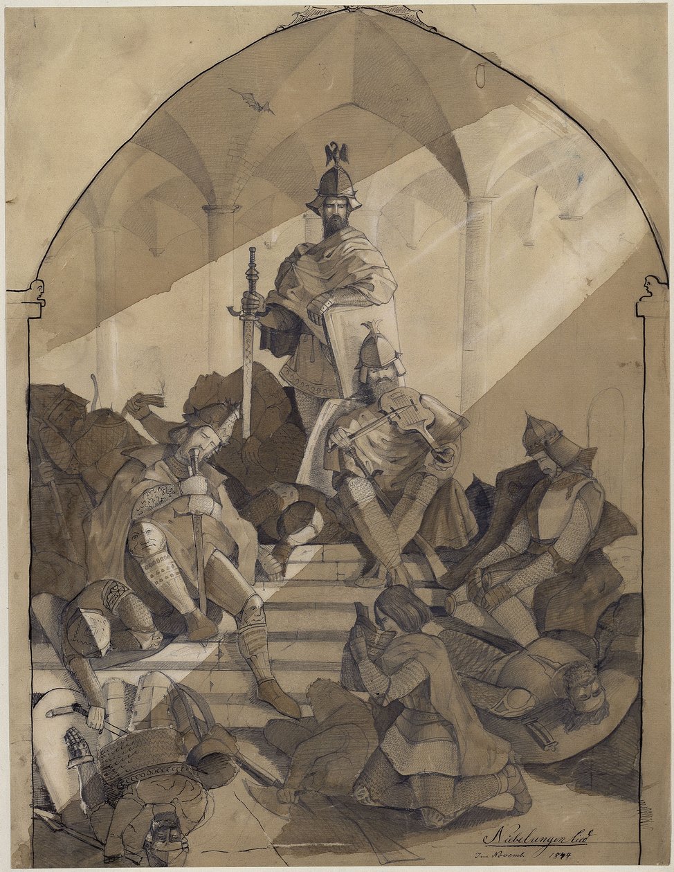 Motiv z Písně o Nibelunzích od Anselm Feuerbach