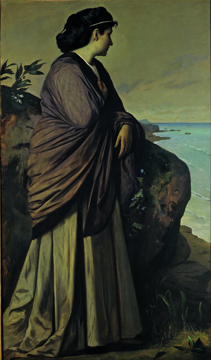 Na pobřeží (moderní Ifigenie) od Anselm Feuerbach