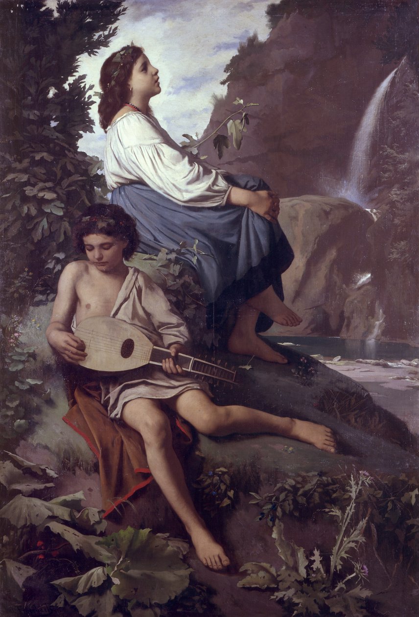 Vzpomínka na Tivoli od Anselm Feuerbach