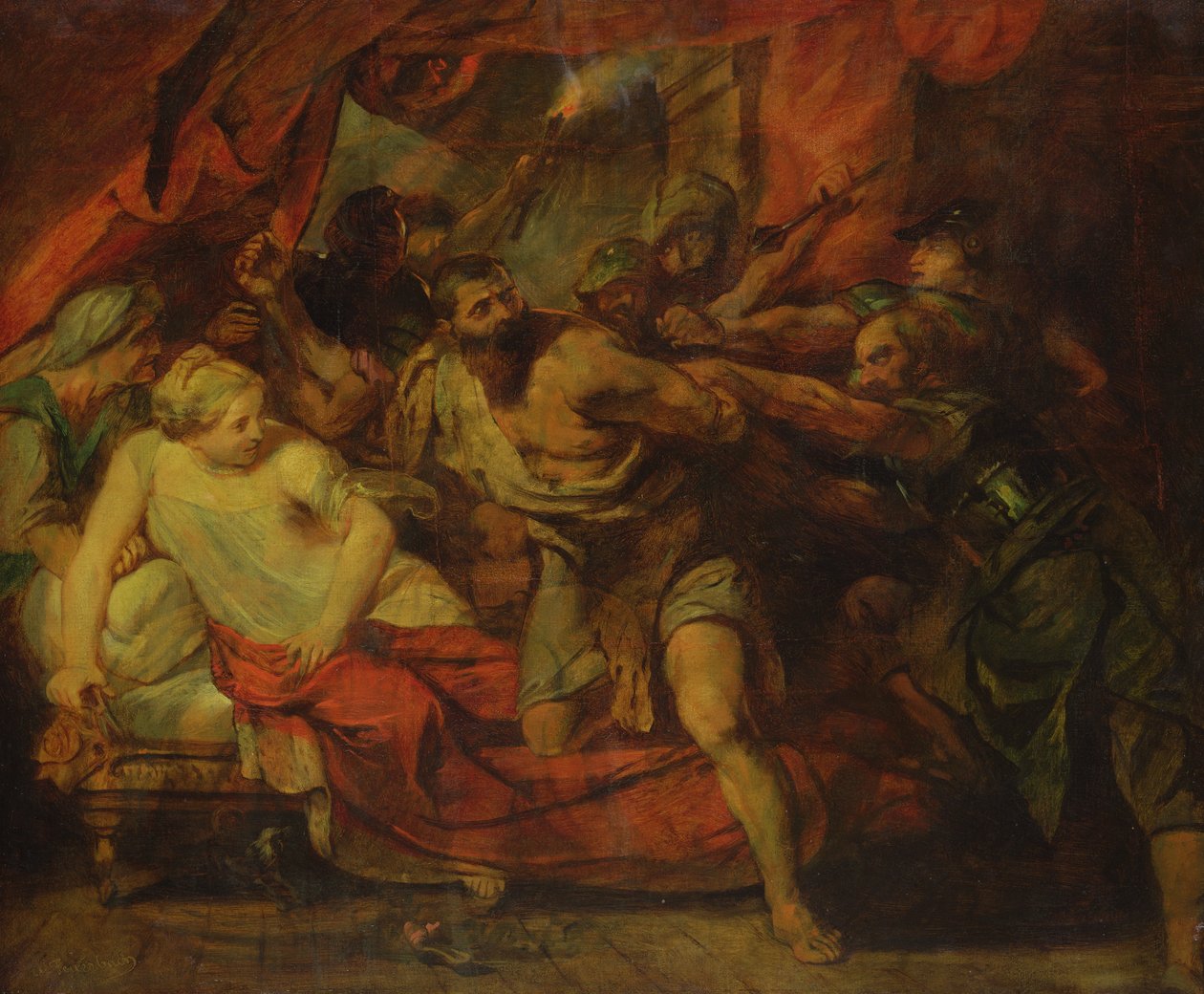 Uvěznění Samsona, podle malby od Rubense, 1848 od Anselm Feuerbach