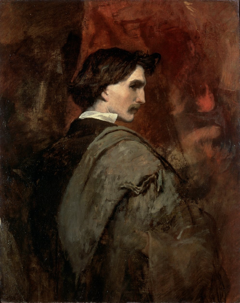 Autoportrét, c1854-c1858 od Anselm Friedrich Feuerbach