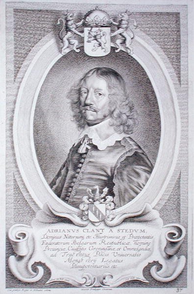 Adriaen Klant van Stedum (1599-1665) z knihy "Portraits des Hommes Illustres", vyryl Cornelis Galle, vydáno 1706 (rytina) od Anselmus van (after) Hulle