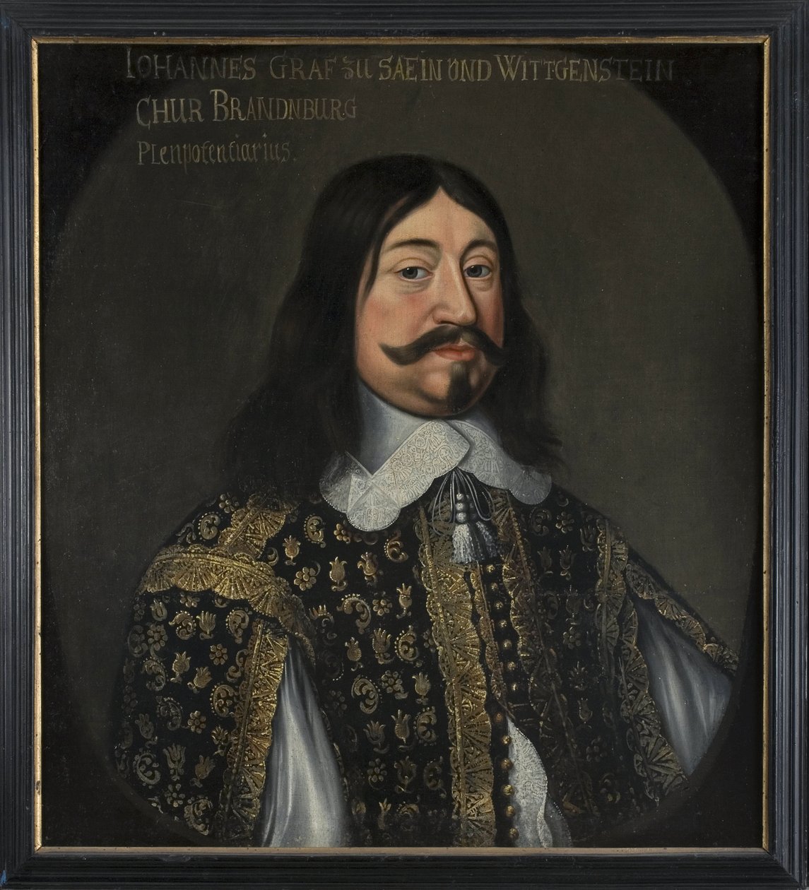 Jean VIII comte de Sayn Wittgenstein Hohenstein - Portrét Jana VIII. (1601-1657), hraběte ze Sayn-Wittgenstein-Hohenstein, Hulle, Anselm van, po (1601-po 1674). Olej na plátně. Rozměr: 73 x 64 cm. Národní muzeum Stockholm od Anselmus van (after) Hulle