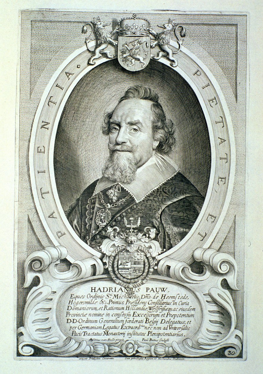 Adriaen Pauw (1585-1653) z "Portraits des Hommes Illustres", vyryl Paulus Pontius (1603-68), vydáno 1706 od Anselmus van Hulle