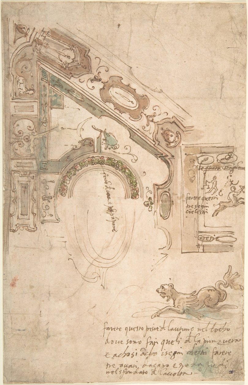 Čtvrtletní plán pro klenutý strop, ca. 1561. od Antenore Ridolfi