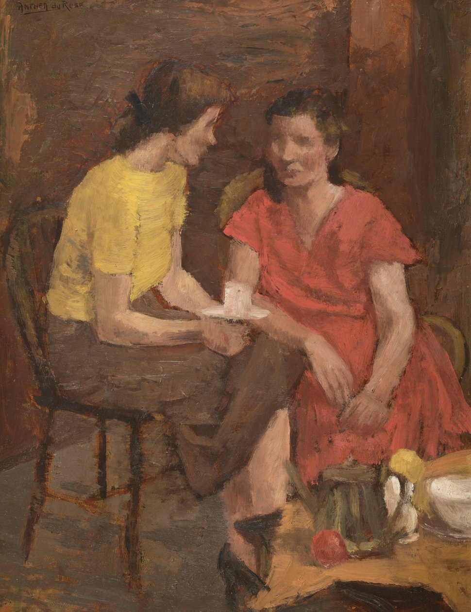 Tea-Break (olej na palubě) od Anthea Durose