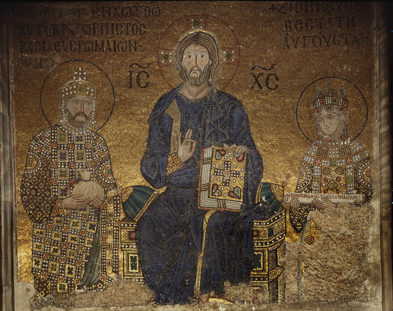 Mozaika Zoe od Anthemius of and Miletus Isidore of Tralles