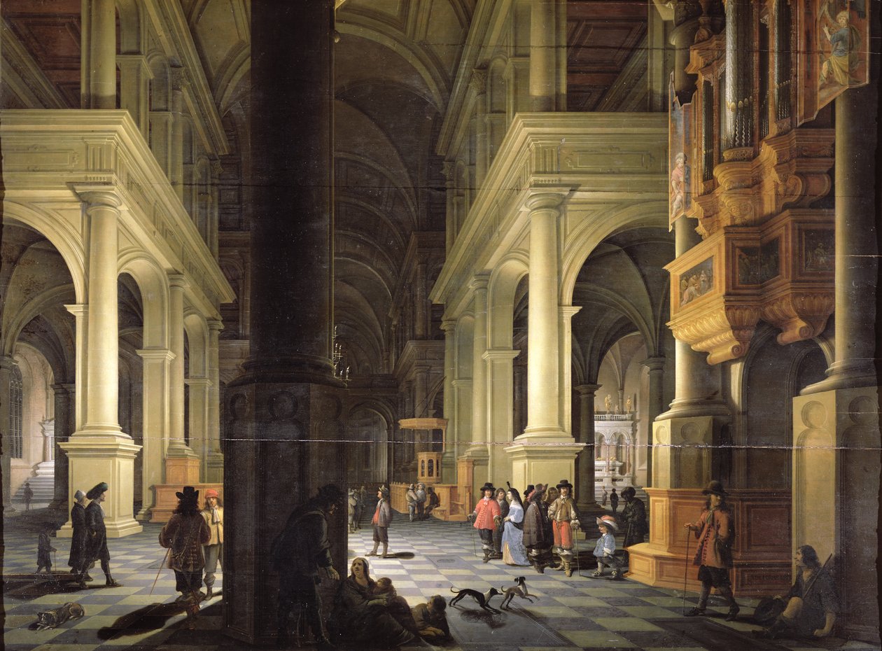 Interiér chrámu, 1652 od Anthonie Delorme