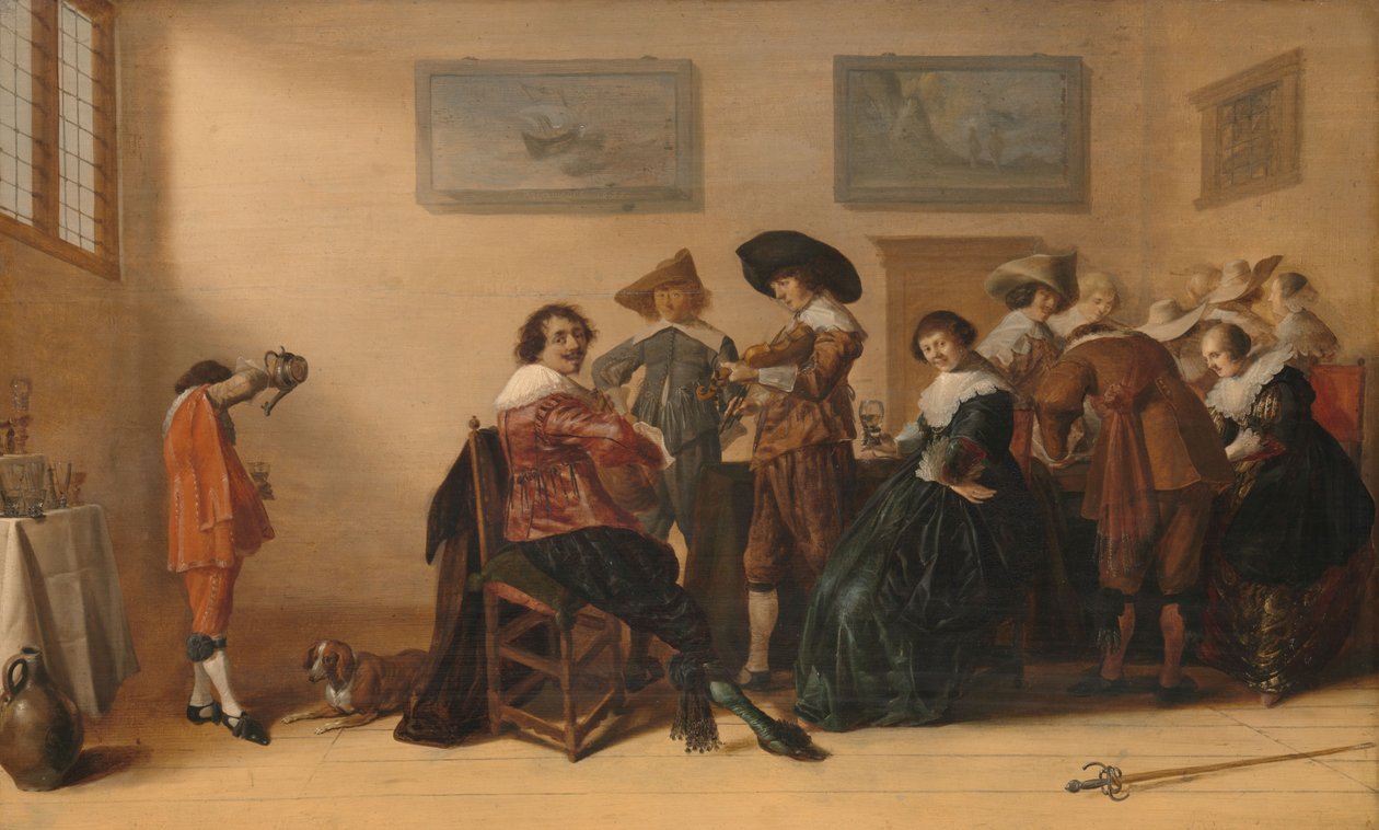 Veselá společnost v pokoji od Anthonie (1601-73) Palamedesz