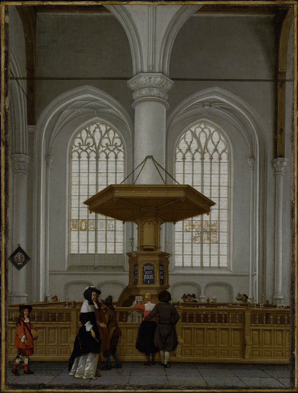 Interiér Laurenskerk v Rotterdamu, 1662 od Anthonie Delorme