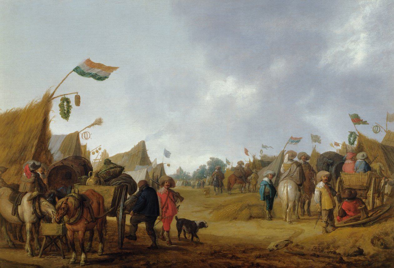 Vojenský tábor, 1634 od Anthonie Palamedesz