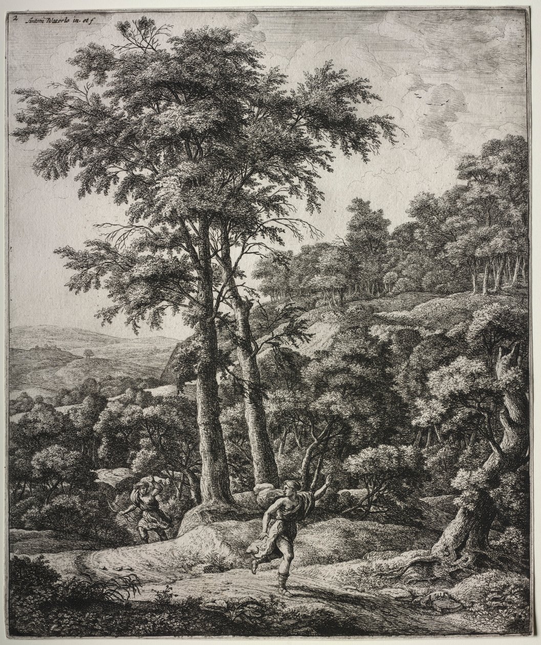Apollo a Daphne. od Anthonie Waterloo