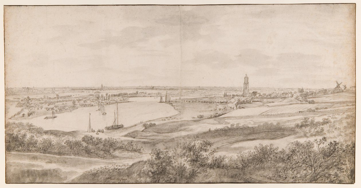 Pohled na Rhenen z východu od Anthonie Waterloo