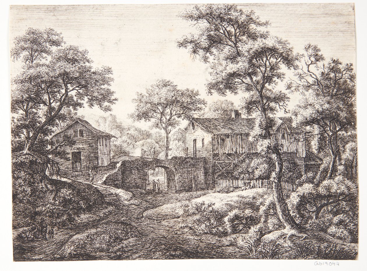 Vesnice s městskou branou od Anthonie Waterloo