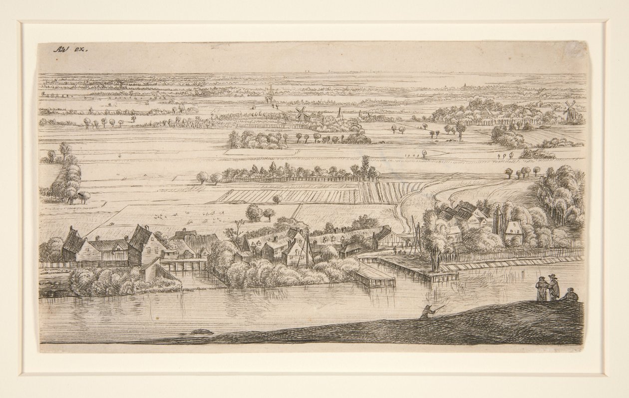 Vesnice u kanálu od Anthonie Waterloo
