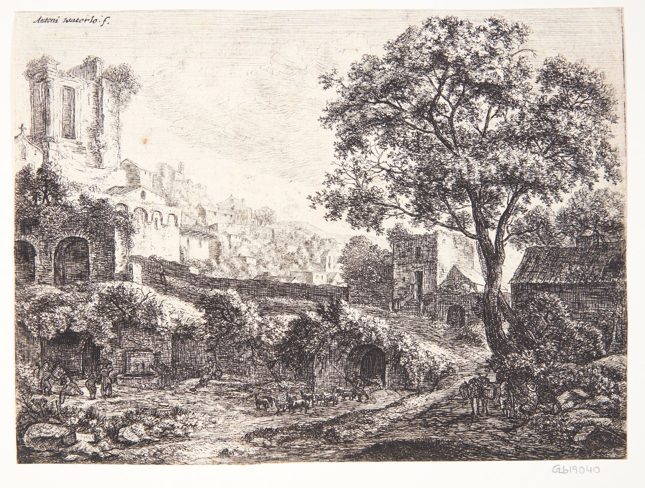 Zříceniny na okraji města od Anthonie Waterloo