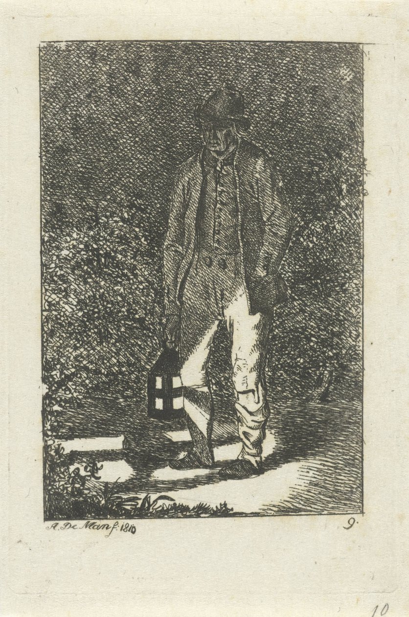 Muž s lucernou od Anthonie Willem Hendrik Nolthenius de Man