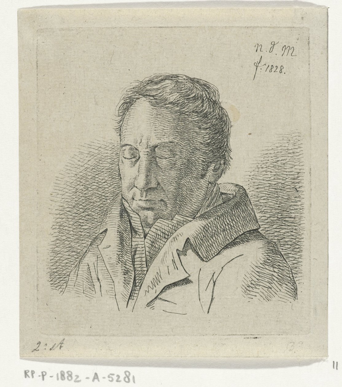Muž se zavřenýma očima od Anthonie Willem Hendrik Nolthenius de Man
