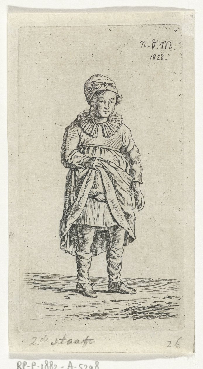 Dívka zvedla sukni od Anthonie Willem Hendrik Nolthenius de Man