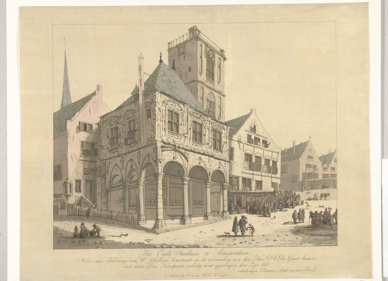 Stará radnice v Amsterdamu, 1641 Stará radnice v Amsterdamu (název na objektu) od Anthonie van den Bos