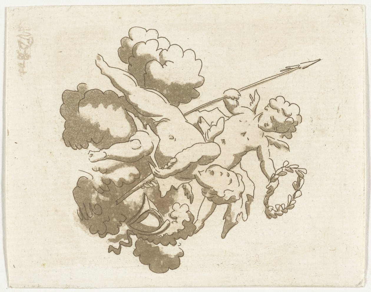 dva putti od Anthonie van den Bos