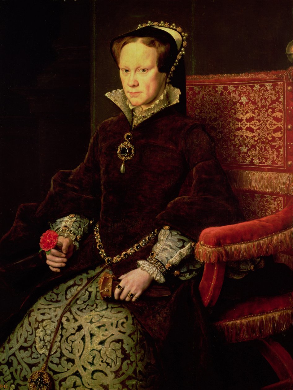 Queen Mary I (1516-58) 1554 od Anthonis van Dashorst Mor