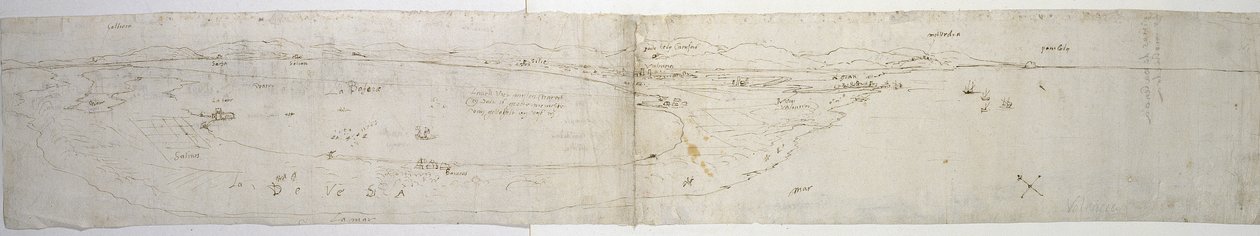 Valencia (pero a tuš na papíře) od Anthonis van den Wyngaerde