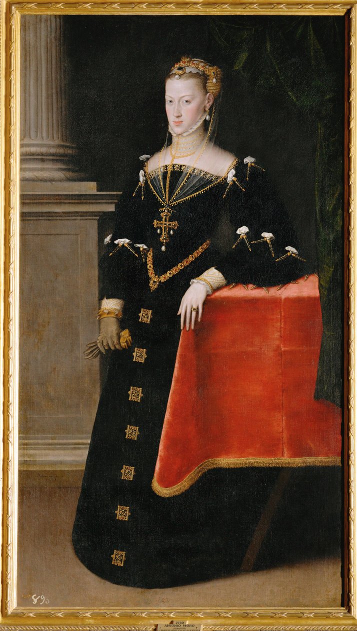 Kaiserin Maria von Österreich, Tochter von Kaiser Karl V. von Anthonis van Dashorst (c.1519-1576/77) Mor