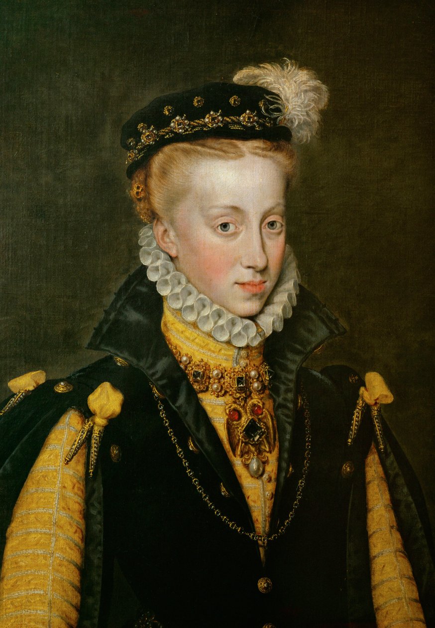 Königin Anna von Spanien, vierte Frau von König Philipp II von Anthonis van Dashorst (c.1519-1576/77) Mor