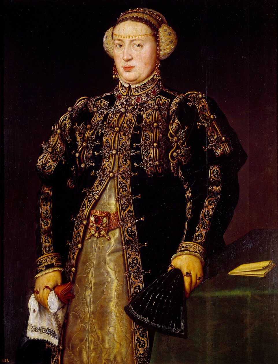 Portrét Kateřiny Kastilské (1507-1578), manželky Jana III. Portugalského Malba Antonia Mora (1517-1575) (ek.hol.) Madrid 16. století, Muzeum Prado od Anthonis Mor van Dashorst