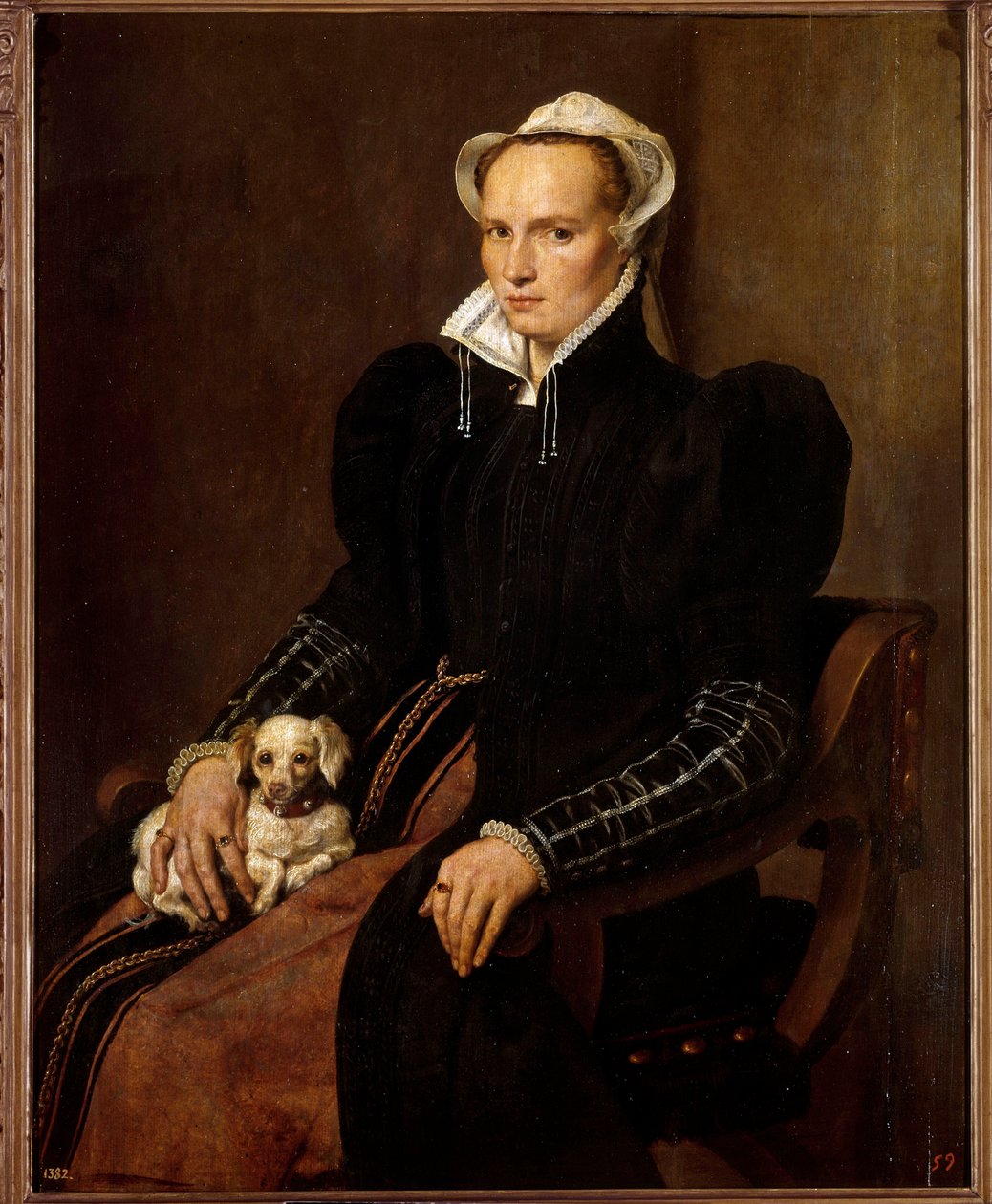 Portrét umělcovy manželky Malba Antonia Mora (1517-1575) Madrid 16. století, Prado Museum od Anthonis Mor van Dashorst