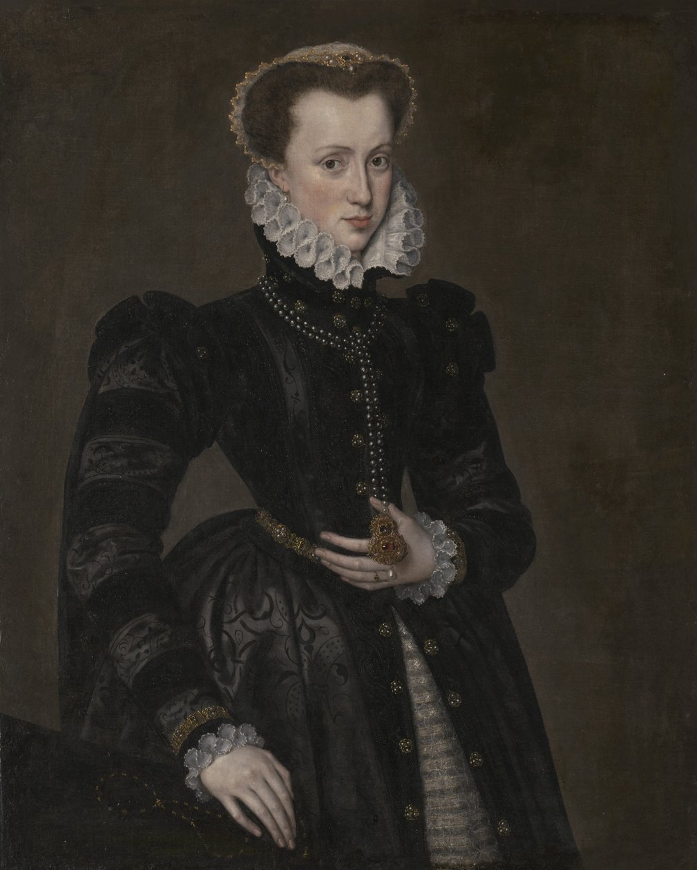 Portrét dvorní dámy, 1560-70 od Anthonis van Dashorst Mor