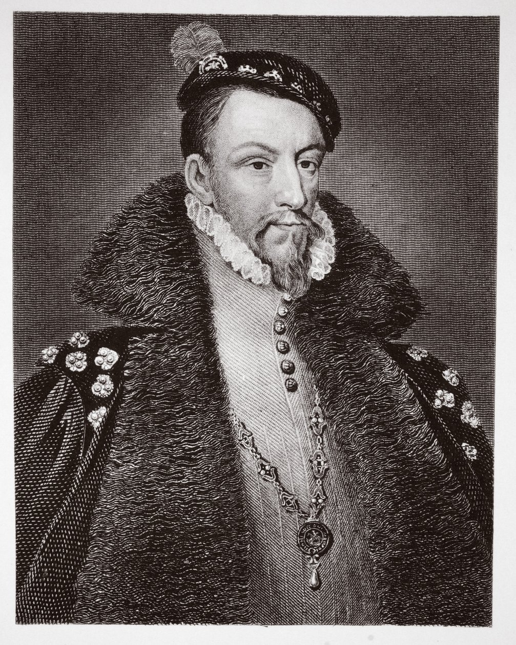 Thomas Radclyffe, hrabě ze Sussexu, vyryl H. Robinson od Anthonis van Dashorst Mor