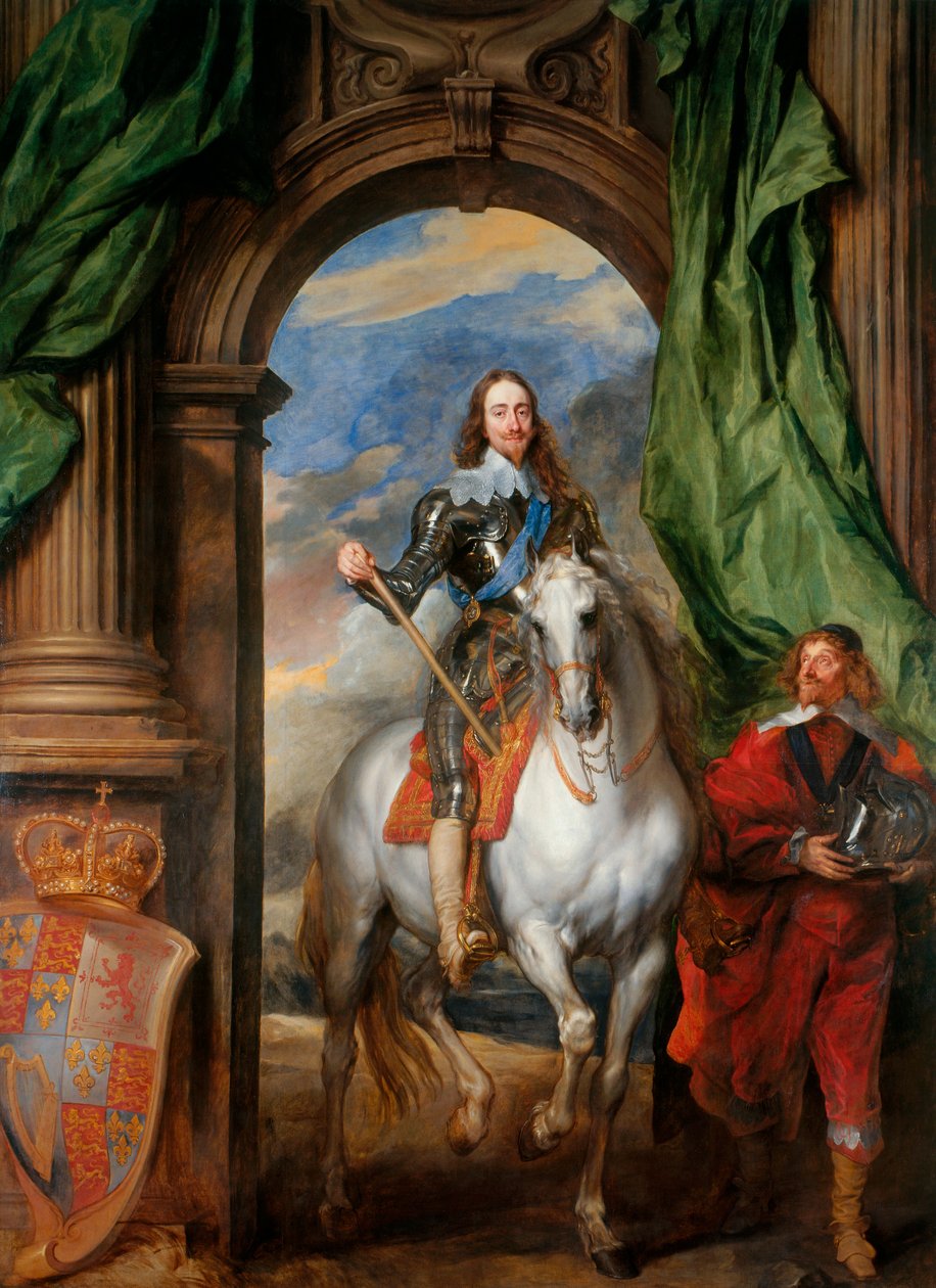 Jezdecký portrét Karla I., anglického krále 1600-1649 s panem de St Antoine, 1633 od Anthony van Dyck