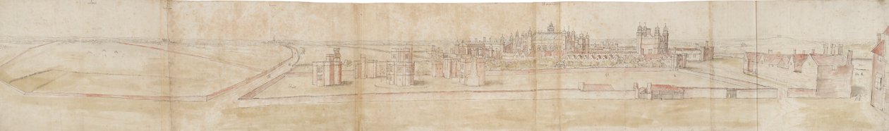 Palác Hampton Court ze severu, c1550-1560 od Anthonis van den Wyngaerde