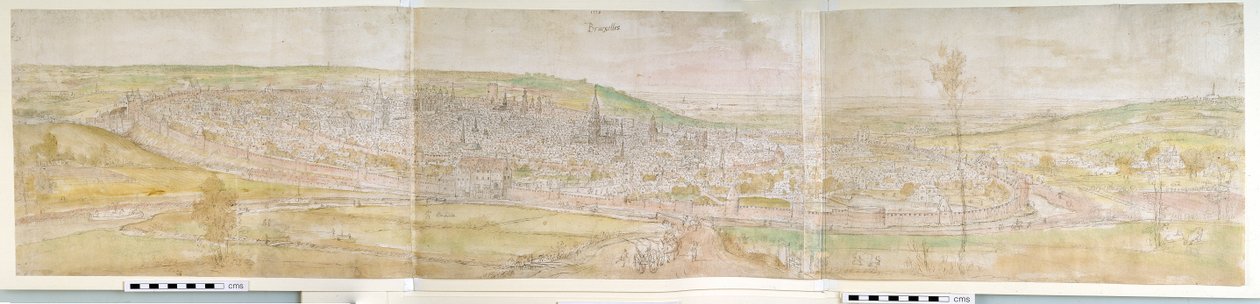 Panoramatický pohled na Brusel od severu, 1558 od Anthonis van den Wyngaerde