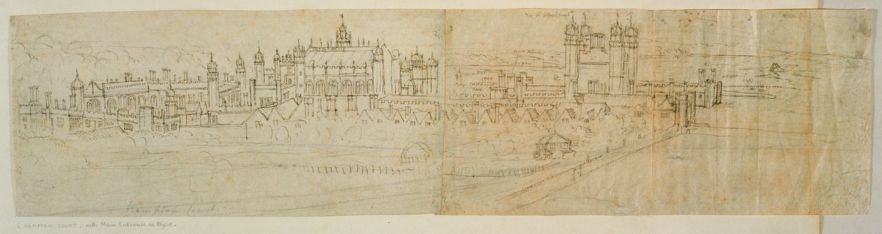 Pohled na Hampton Court od severu, z 
