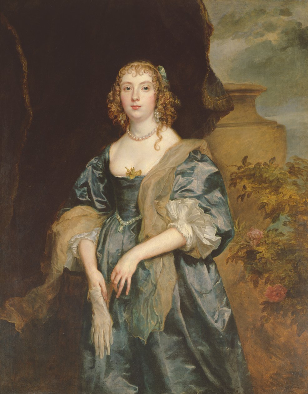 Anne Carr, hraběnka z Bedfordu, kolem roku 1638 od Anthony van Dyck