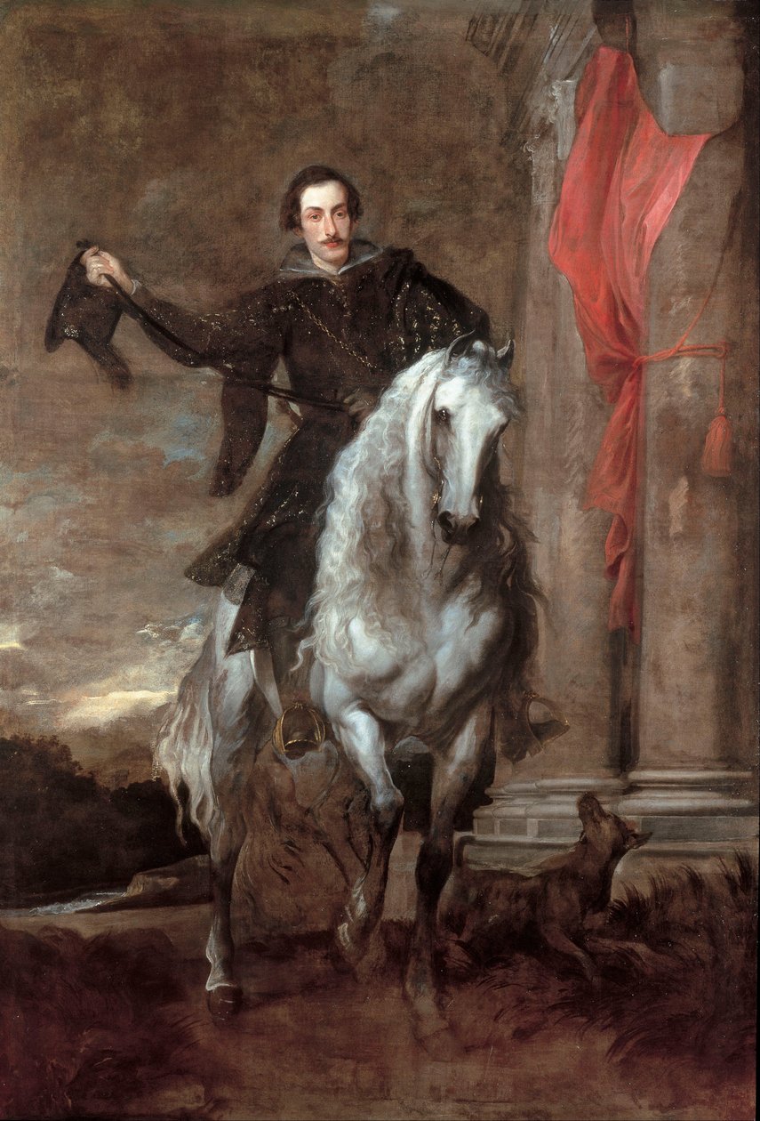 Anton Giulio Brignole-Prodej na koni od Anthony van Dyck