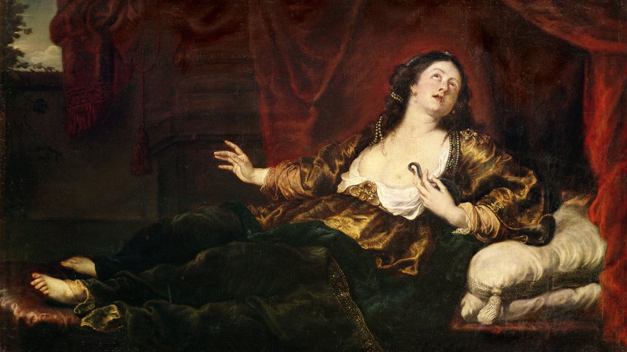 Smrt Kleopatry VII (69-30 př. n. l.) od Anthony van Dyck