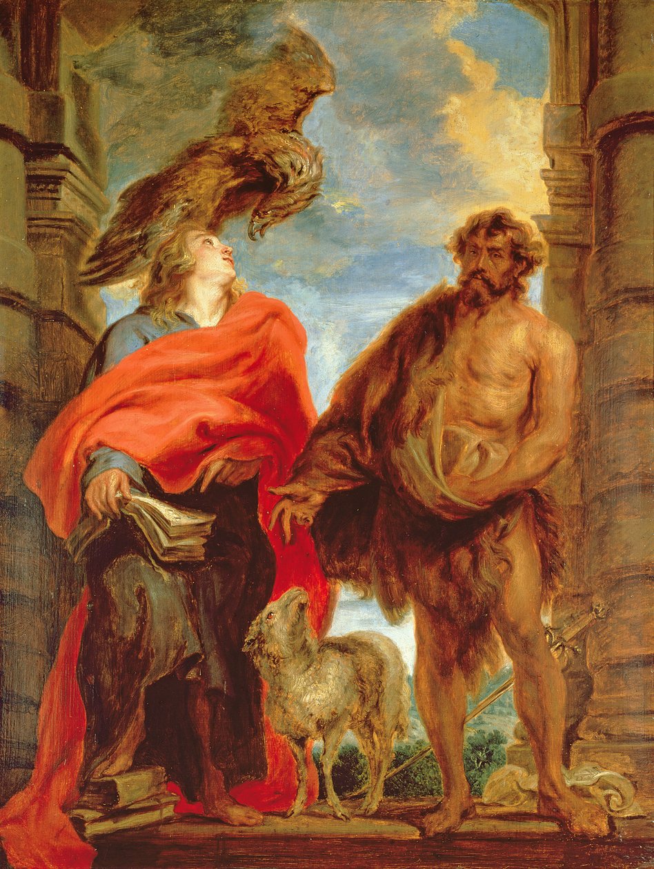 Sv. Jan Křtitel a sv. Jan Evangelista, kolem 1618-20 od Anthony van Dyck