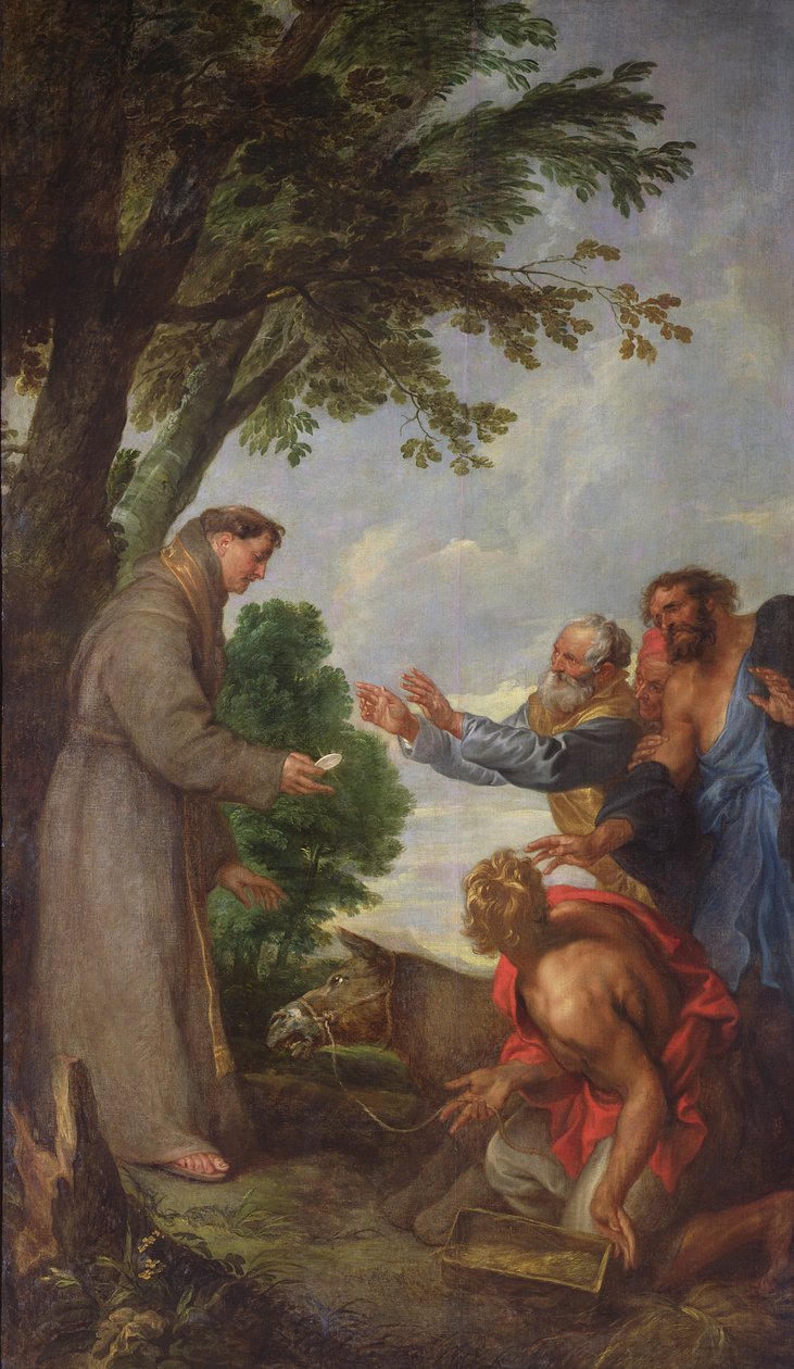 Legenda o mezkovi a svatém Antonínu Paduánském. 1627-32 od Anthony van Dyck