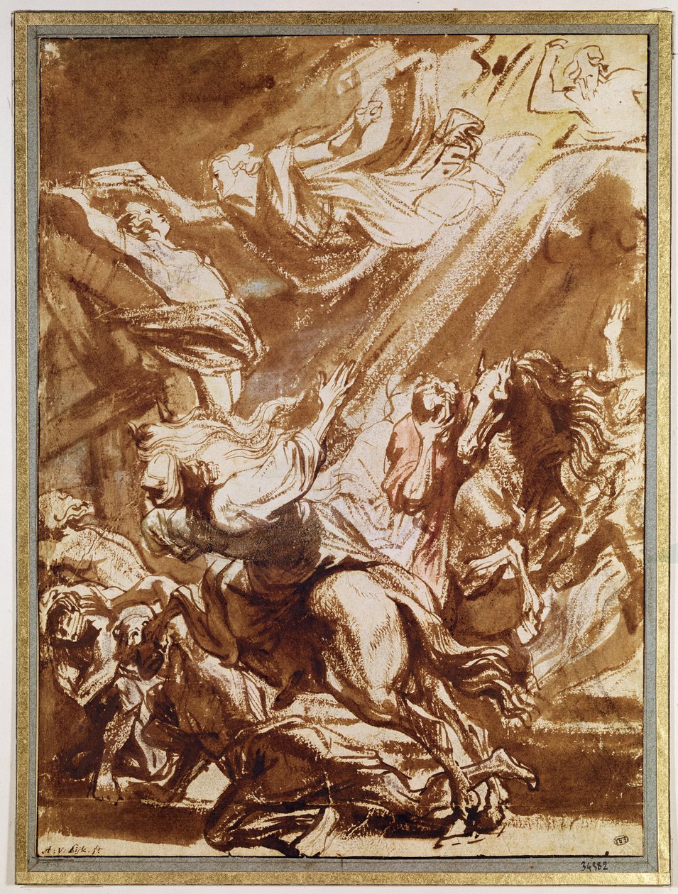 Umučení svaté Kateřiny (pero a mytí) od Anthony van Dyck