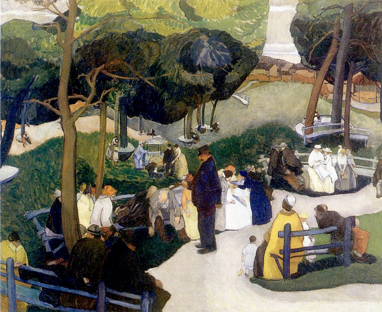 V parku, 1922 olej na plátně od Anthony Angarola