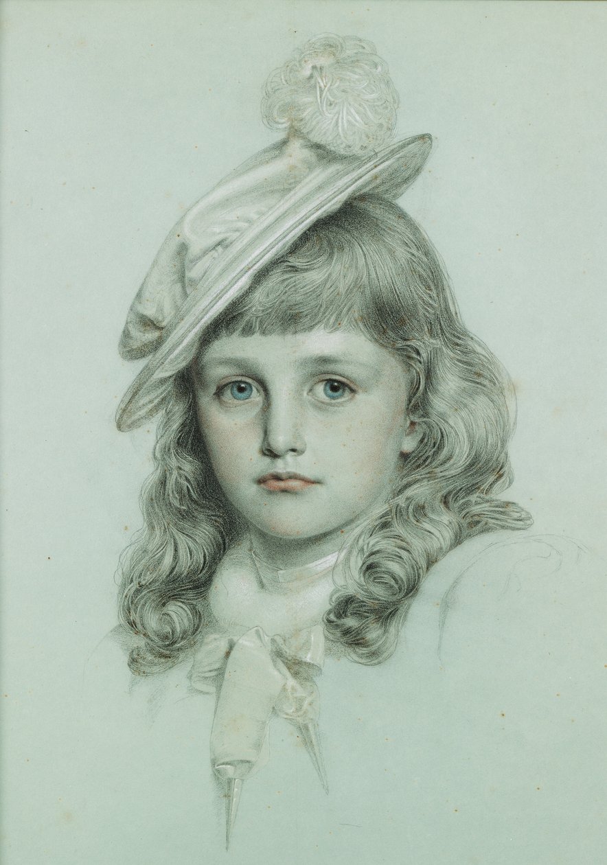 Studie na sv. Jiří (tužka a šedá barva zesílená bílou) od Anthony Frederick Augustus Sandys