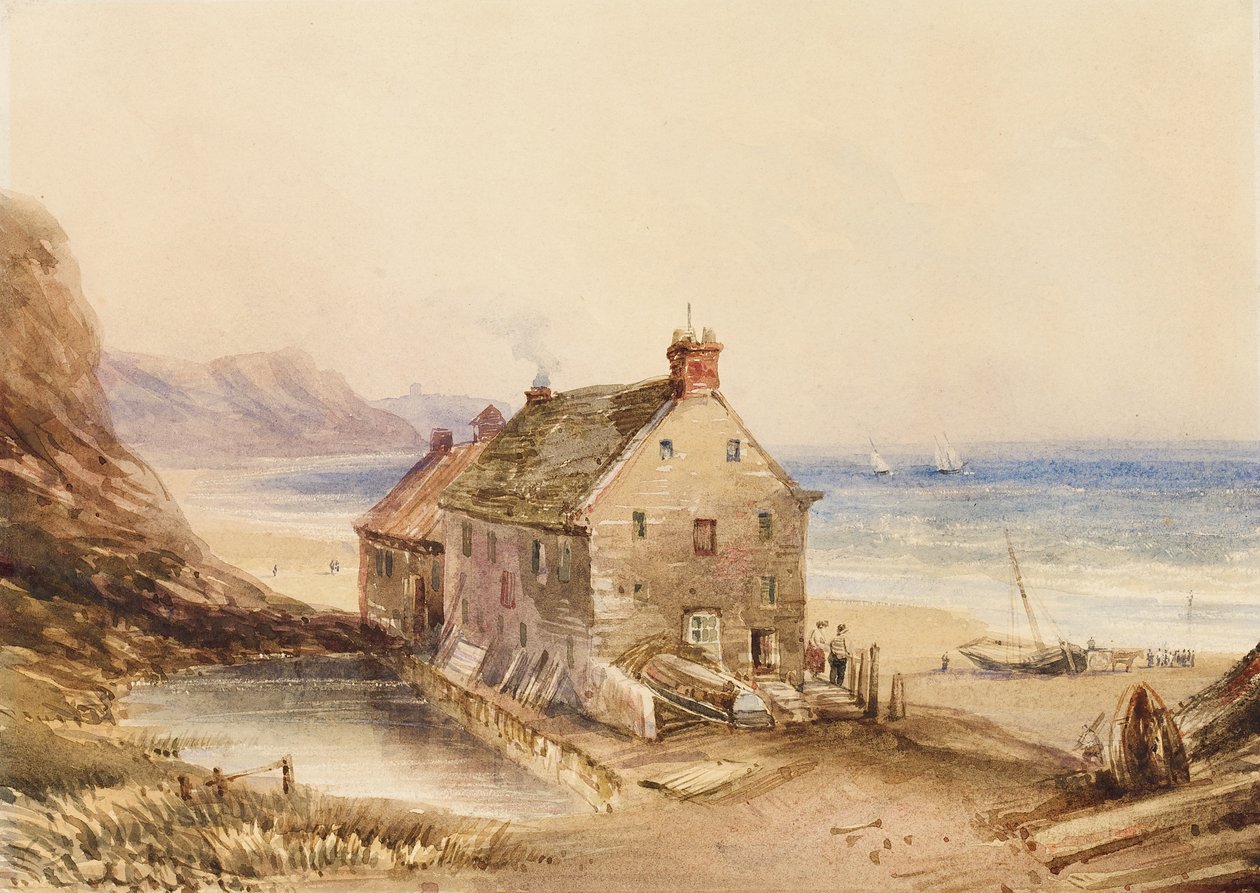 Cayton Cliff Mill, poblíž Scarborough od Anthony Vandyke Copley Fielding